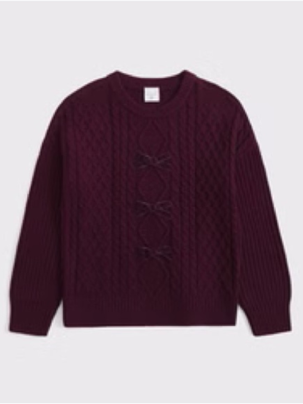 abercrombie kids Maroon Cable Knit Sweater